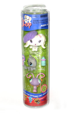 Зверюшки из серии 'Трио' - Болонка, Котёнок и Бабочка, Littlest Pet Shop [53981] Зверюшки из серии 'Трио' - Болонка, Котёнок и Бабочка, Littlest Pet Shop [53981]