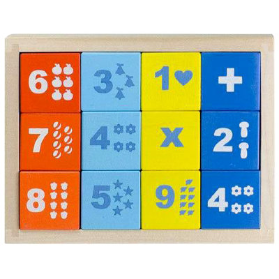 * Кубики деревянные &#039;Математика&#039;, 12 штук, Ku-bik [КБМ1201] Кубики деревянные 'Математика', 12 штук, Ku-bik [КБМ1201]
