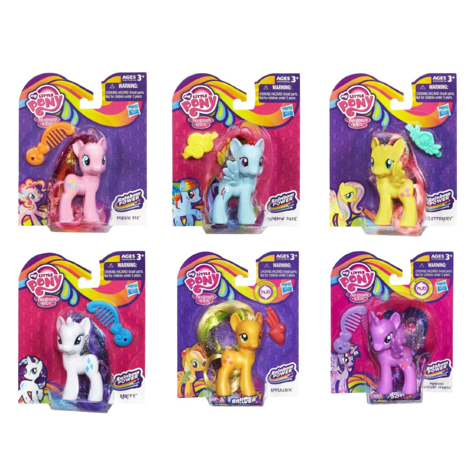 My little Pony Hasbro набор 6 пони. Рарити Rainbow Power игрушка. Коллекция пони Rainbow Power. Пони Rainbow Power Искорка игрушка.