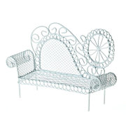 Кукольная садовая миниатюра 'Декоративная кровать с ажурной спинкой', металлическая, ScrapBerry's [SCB27036]