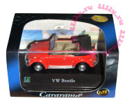 Модель автомобиля Volkswagen Beetle 1:72, красная, в пластмассовой коробке, Cararama [711ND-05]