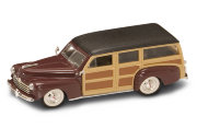 Модель автомобиля Ford Woody 1948, бордовая, 1:43, Yat Ming [94251BO]