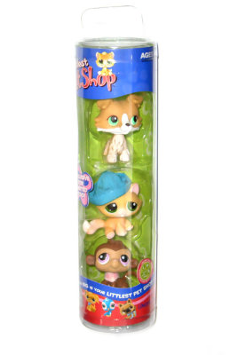 Зверюшки из серии 'Трио' - Колли, Кошка и Обезьяна, Littlest Pet Shop [53982] Зверюшки из серии 'Трио' - Колли, Кошка и Обезьяна, Littlest Pet Shop [53982]