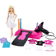 Игровой набор 'Набор для дизайна нарядов с распылителем', с куклой Барби, Barbie, Mattel [CMM85]