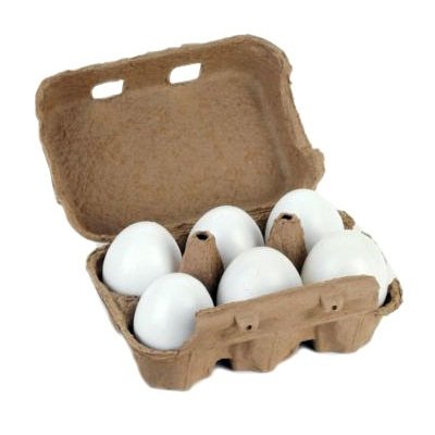 Игрушечные продукты - яйца, 6шт, Klein [9680-1] Игрушечные продукты - яйца, Klein [9664]