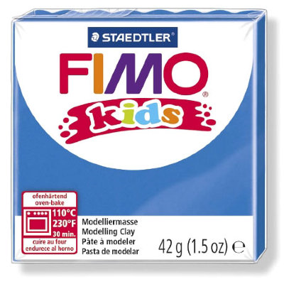 Полимерная глина FIMO Kids, синяя, 42г, FIMO [8030-3] Полимерная глина FIMO Kids, синяя, 42г, FIMO [8030-3]