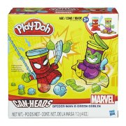 Набор для детского творчества с пластилином 'Человек-паук и Зеленый гоблин' (Spider-Man & Green Goblin), из серии 'Баночкоголовые' (Can-Heads), Play-Doh/Hasbro [B0744]