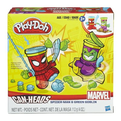 Набор для детского творчества с пластилином &#039;Человек-паук и Зеленый гоблин&#039; (Spider-Man &amp; Green Goblin), из серии &#039;Баночкоголовые&#039; (Can-Heads), Play-Doh/Hasbro [B0744] Набор для детского творчества с пластилином 'Человек-паук и Зеленый гоблин' (Spider-Man & Green Goblin), из серии 'Баночкоголовые' (Can-Heads), Play-Doh/Hasbro [B0744]