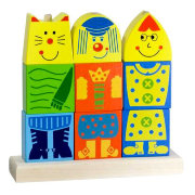 * Пирамидка деревянная 'Кот в сапогах', 9 деталей, Ku-bik [ПКС01]