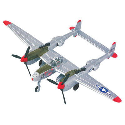 Модель американского истребителя &#039;Локхид P-38 Лайтнинг (Молния)&#039; (Lockheed P-38 Lightning), 1:64, Yat Ming [99108] Модель американского истребителя 'Локхид P-38 Лайтнинг (Молния)' (Lockheed P-38 Lightning), 1:64, Yat Ming [99108]