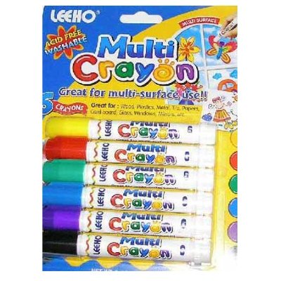 Мелки для гладких поверхностей &#039;Multi Crayon&#039;, 6 цветов, Leeho [MUCR-8B-6] Мелки для гладких поверхностей 'Multi Crayon', 6 цветов, Leeho [MUCR-8B-6]