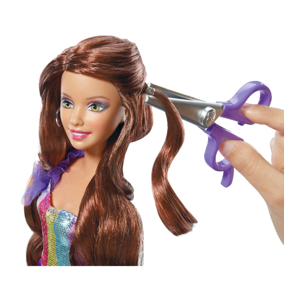 Кукла с длинными волосами для причесок