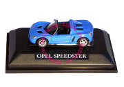 Модель автомобиля Opel Speedster 1:72, синяя, в пластмассовой коробке, Yat Ming [73000-15]