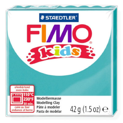 Полимерная глина FIMO Kids, бирюзовая, 42г, FIMO [8030-39] Полимерная глина FIMO Kids, бирюзовая, 42г, FIMO [8030-39]