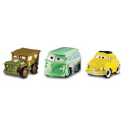 Набор трех микро-машинок 'Luigi, Race Team Equipa, Sarge', серия 'Тачки. Микро-Дрифтеры' (Cars - Micro Drifters), Mattel [Y1123]