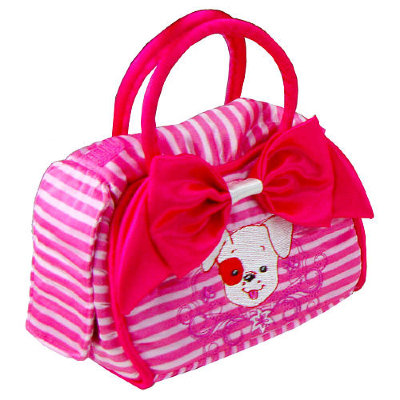 Сумочка в полоску для собачки Жу Жу (Pink Striped), Zhu Zhu Pets Puppies, Cepia [81201]  Сумочка в полоску для собачки Жу Жу (Pink Striped), Zhu Zhu Pets Puppies, Cepia [81201] 