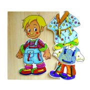 Деревянная развивающая игрушка-шнуровка 'Одень Максимку', Mapacha [H76195]