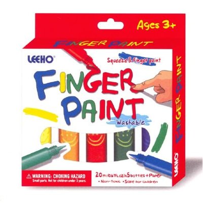 Краски пальчиковые &#039;Finger Paint&#039;, 5 цветов, смываемые, Leeho [FGP-20SE-5] Краски пальчиковые 'Finger Paint', 5 цветов, смываемые, Leeho [FGP-20SE-5]
