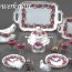 Набор кукольной посуды 'Обеденный сервиз с рисунком из роз', 27 предметов, фарфор, 1:12, Reutter Porzellan [001.385/1] - 13851.jpg