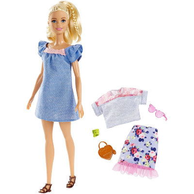 Кукла Барби с дополнительными нарядами, обычная (Original), из серии &#039;Мода&#039; (Fashionistas), Barbie, Mattel [FRY79] Кукла Барби с дополнительными нарядами, обычная (Original), из серии 'Мода' (Fashionistas), Barbie, Mattel [FRY79]