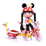 Игровой набор 'Минни на велосипеде', I Love Minnie, Famosa [700009051]