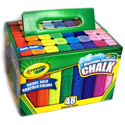Цветные толстые мелки для асфальта, 48 штуки, Crayola [51-2048] Цветные толстые мелки для асфальта, 48 штуки, Crayola [51-2048]
