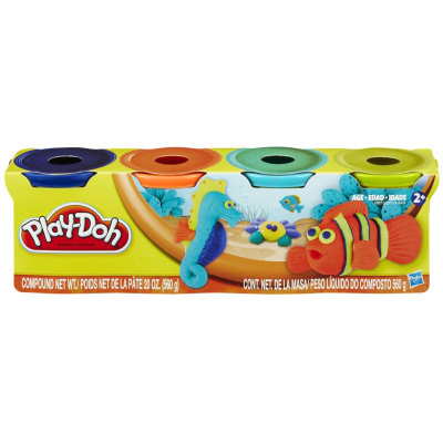 Набор пластилина в баночках по 130г, 4 цвета, Play-Doh, Hasbro [A9215] Набор пластилина в баночках по 130г, 4 цвета, Play-Doh, Hasbro [A9215]