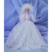Барби 'Снежная Принцесса' (Snow Princess Barbie), блондинка, из серии 'Времена года' (Enchanted Seasons), коллекционная Mattel [11875]