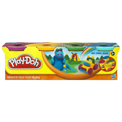 Набор пластилина в баночках по 130г, 4 цвета, Play-Doh, Hasbro [28502] Набор пластилина в баночках по 130г, 4 цвета, Play-Doh, Hasbro [28502]