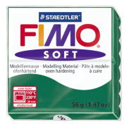 Полимерная глина FIMO Soft Emerald, изумрудная, 56г, FIMO [8020-56]