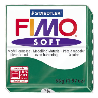 Полимерная глина FIMO Soft Emerald, изумрудная, 56г, FIMO [8020-56] Полимерная глина FIMO Soft Emerald, изумрудная, 56г, FIMO [8020-56]