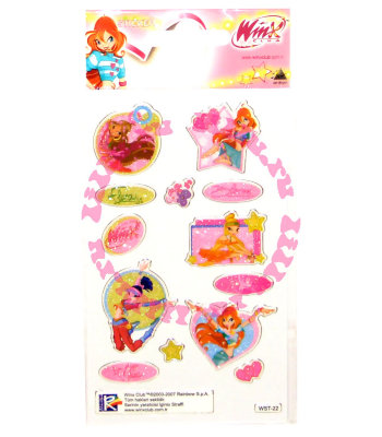 Наклейки 'Winx Club', на алюминиевой подложке [10522] Наклейки 'Winx Club', на алюминиевой подложке [10522]