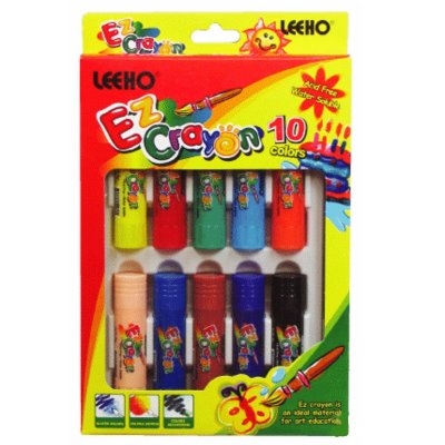 Мелки с акварельным эффектом &#039;Ez Crayon&#039;, 10 цветов, Leeho [CR-8SE-10] Мелки с акварельным эффектом 'Ez Crayon', 10 цветов, Leeho [CR-8SE-10]