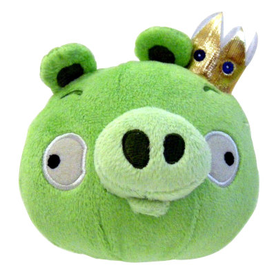 Мягкая игрушка &#039;Зеленая свинка в короне&#039; (Angry Birds - Crown Pig), 12 см, со звуком, Commonwealth Toys [90794-PC/91831-PC] Мягкая игрушка 'Зеленая свинка в короне' (Angry Birds - Crown Pig), 12 см, со звуком, Commonwealth Toys [90794-PC/91831-PC]