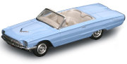 Модель автомобиля Ford Thunderbird 1966, голубая, 1:43, Yat Ming [94224B]