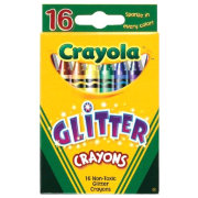 Восковые мелки с блестками, 16 штук, Crayola [52-3716]