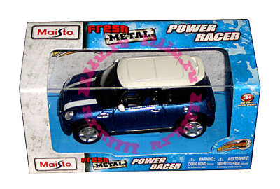 Модель автомобиля Mini Cooper, синий металлик, 1:40-1:43, Pull-Back, Maisto [21001-16] Модель автомобиля Mini Cooper, синий металлик, 1:40-1:43, Pull-Back, Maisto [21001-16]