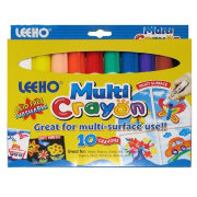 Мелки для любых поверхностей 'Multi Crayon', 10 цветов, 10 цветов, Leeho [MUCR-8SE-10]