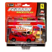 Игровой набор с Ferrari 550 Maranello 1996, красной, 1:43, серия 'Гараж', Bburago [18-31100/18-31128]