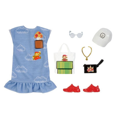 Набор одежды для Барби, из специальной серии &#039;Super Mario&#039;, Barbie [GJG48] Набор одежды для Барби, из специальной серии 'Super Mario', Barbie [GJG48]