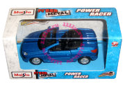 Модель автомобиля Peugeot 206cc, синий металлик, 1:38-1:46, Pull-Back, Maisto [21001-37]