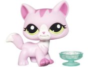 Одиночная зверюшка 2010 - розовая Кошка, Littlest Pet Shop, Hasbro [94721]