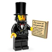Минифигурка 'Президент Авраам Линкольн', серия Lego The Movie 'из мешка', Lego Minifigures [71004-05]