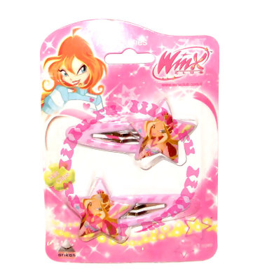 Заколки для волос 'Winx Club - Flora', 2шт., сиреневые [10358sf] Заколки для волос 'Winx Club - Flora', 2шт., сиреневые [10358sf]