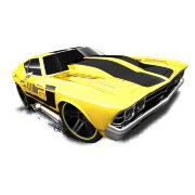 Коллекционная модель автомобиля Chevelle 1969 - HW Racing 2013, желтая прозрачная, Hot Wheels, Mattel [X1945]