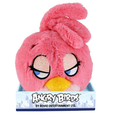 Мягкая игрушка &#039;Стелла&#039; (Angry Birds Stella), 20 см, со звуком, Commonwealth Toys [90799-ST] Мягкая игрушка 'Стелла' (Angry Birds Stella), 20 см, со звуком, Commonwealth Toys [90799-ST]