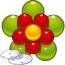 Набор для декора 'Цветок', с воздушными шариками, Everts [48373] - 48373.jpg