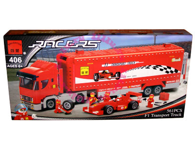 Конструктор &#039;Трейлер Формулы-1 (F1)&#039; из серии &#039;Racers (Гонщики)&#039;, Brick [406] Конструктор 'Трейлер Формулы-1 (F1)' из серии 'Racers (Гонщики)', Brick [406]