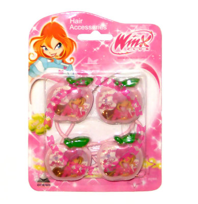 Резинки для волос 'Winx Club - Flora', 2шт., розовые [10347pf] Резинки для волос 'Winx Club - Flora', 2шт., розовые [10347pf]