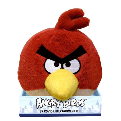 Мягкая игрушка &#039;Красная злая птичка&#039; (Angry Birds - Red Bird), 20 см, со звуком, Commonwealth Toys [90799-R] Мягкая игрушка 'Красная злая птичка' (Angry Birds - Red Bird), 20 см, со звуком, Commonwealth Toys [90799-R]